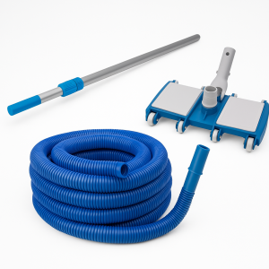 COMBO KIT PILETA ACCESORIOS 1 BARREFONDO 8 RUEDAS + 1 MANGO CABO TELESCOPICO X 2.4MT + MANGUERA FLOTANTE 1 1/2" X 10MTS