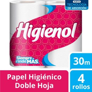 Higienico higienol doble hoja 4x30 mts